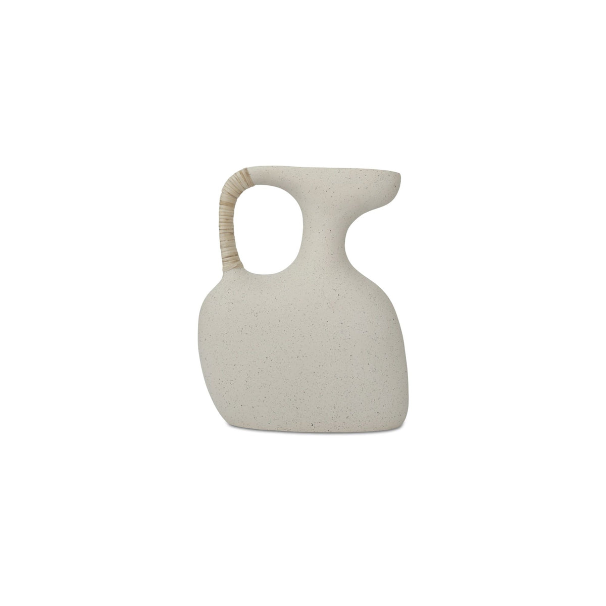 Vila - 13" Sculptural Vessel - Cream / White