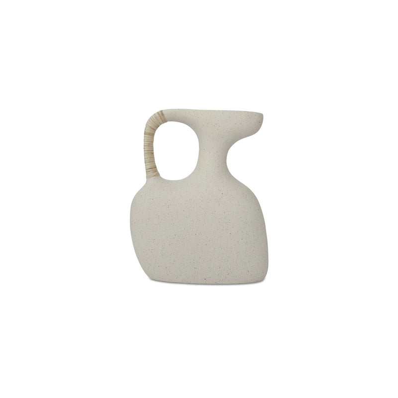 Vila - 13" Sculptural Vessel - Cream / White