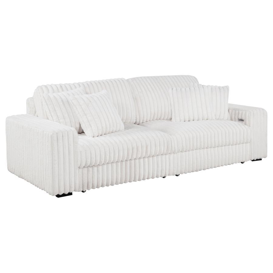 Jacana - RAF Power Sofa Chaise With 2 Piece Pillow, Box 2 of 2 - Ivory