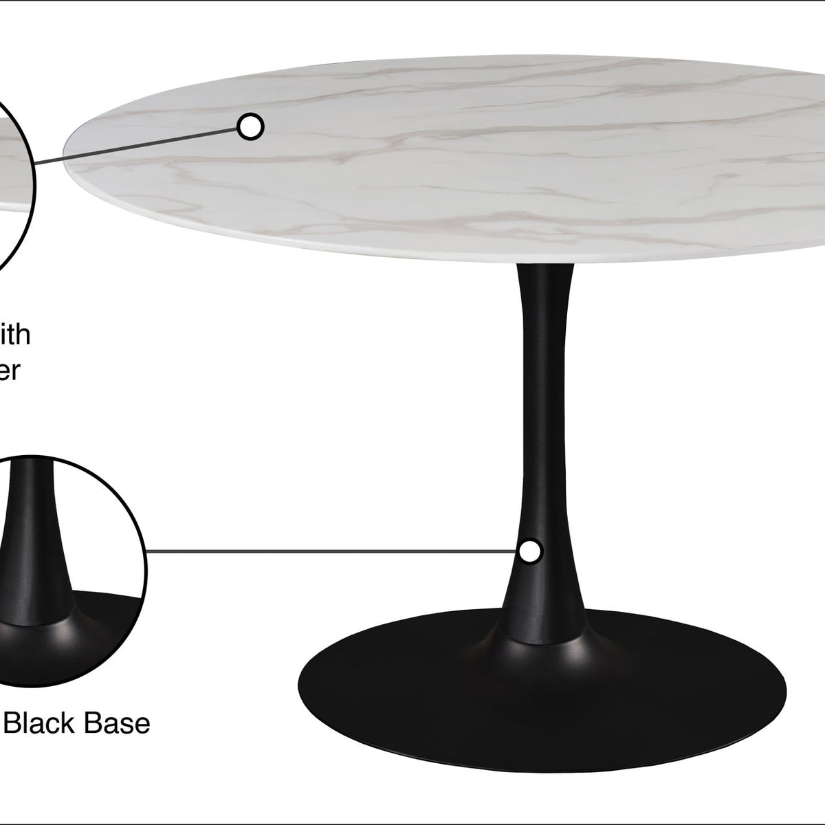 Tulip - Two Tone Dining Table