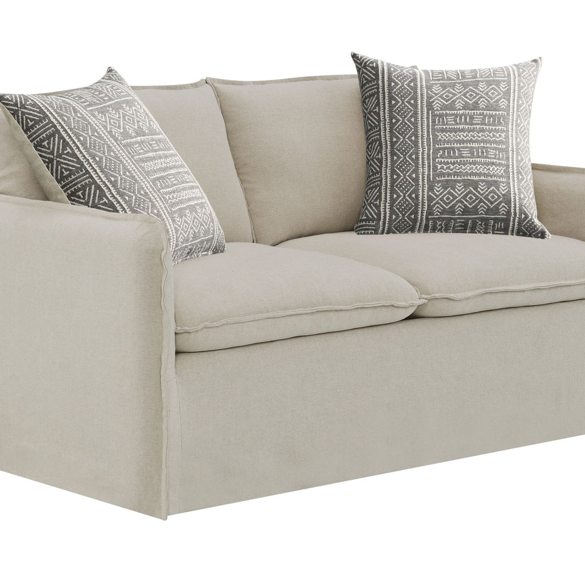 Upendo - Pattern Fabric 3 Pieces Living Room Set - Beige Yakety Yak Sand