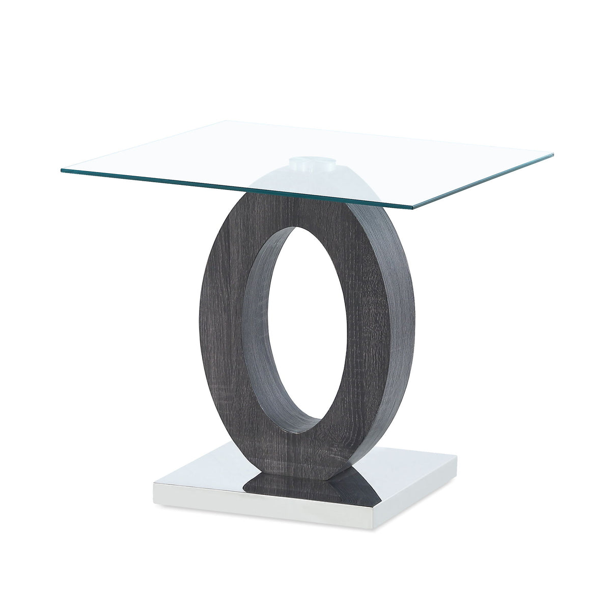 Tracker - End Table - Brown White