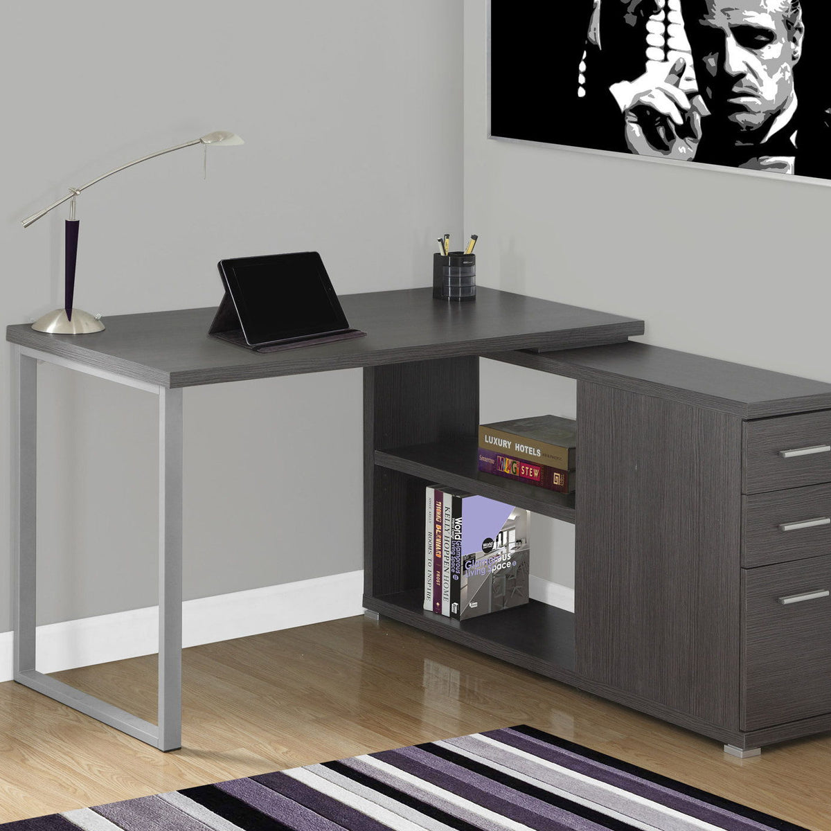 Computer Desk, Home Office, Corner, Left, Right Set - Up, Storage Drawers, L Shape, Laptop, And Contemporary & Modern