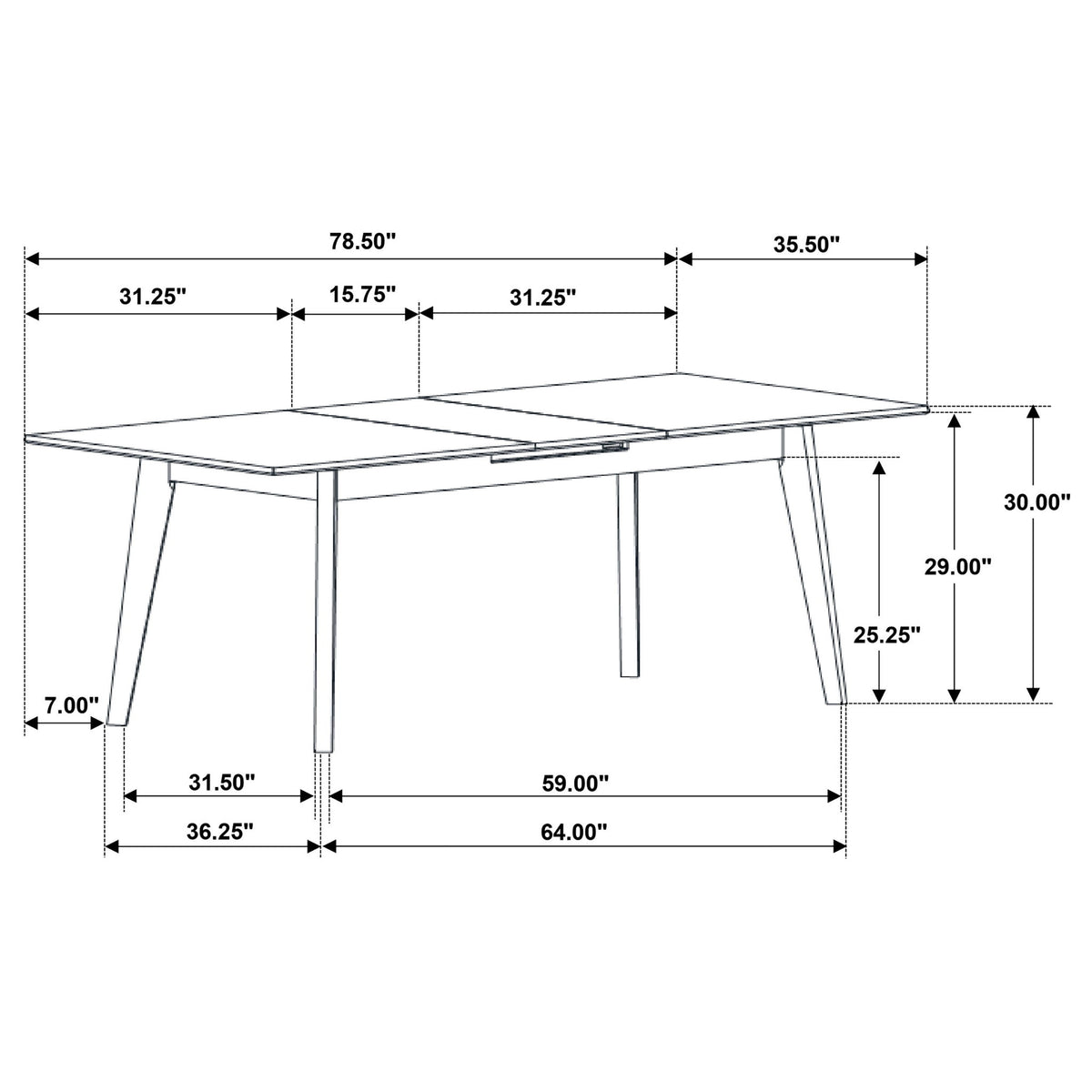 Bellingham - Dining Table With Self Storing Extension Leaf - Black Marble-Look Sintered Stone