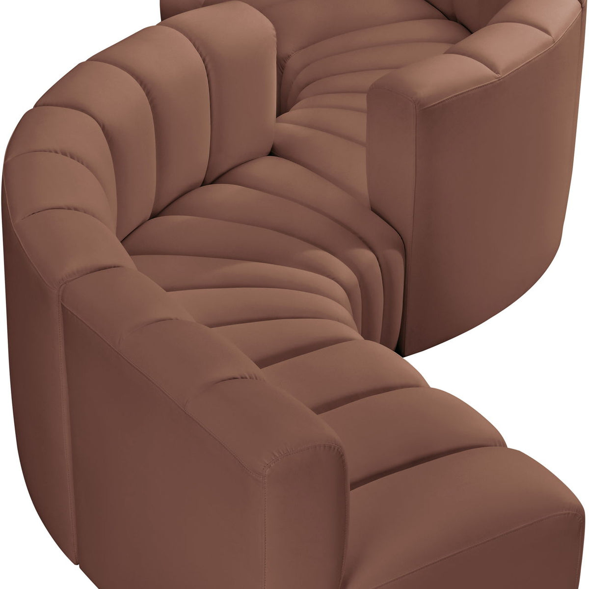 Arc - Faux Leather 6 Piece Modular Sofa