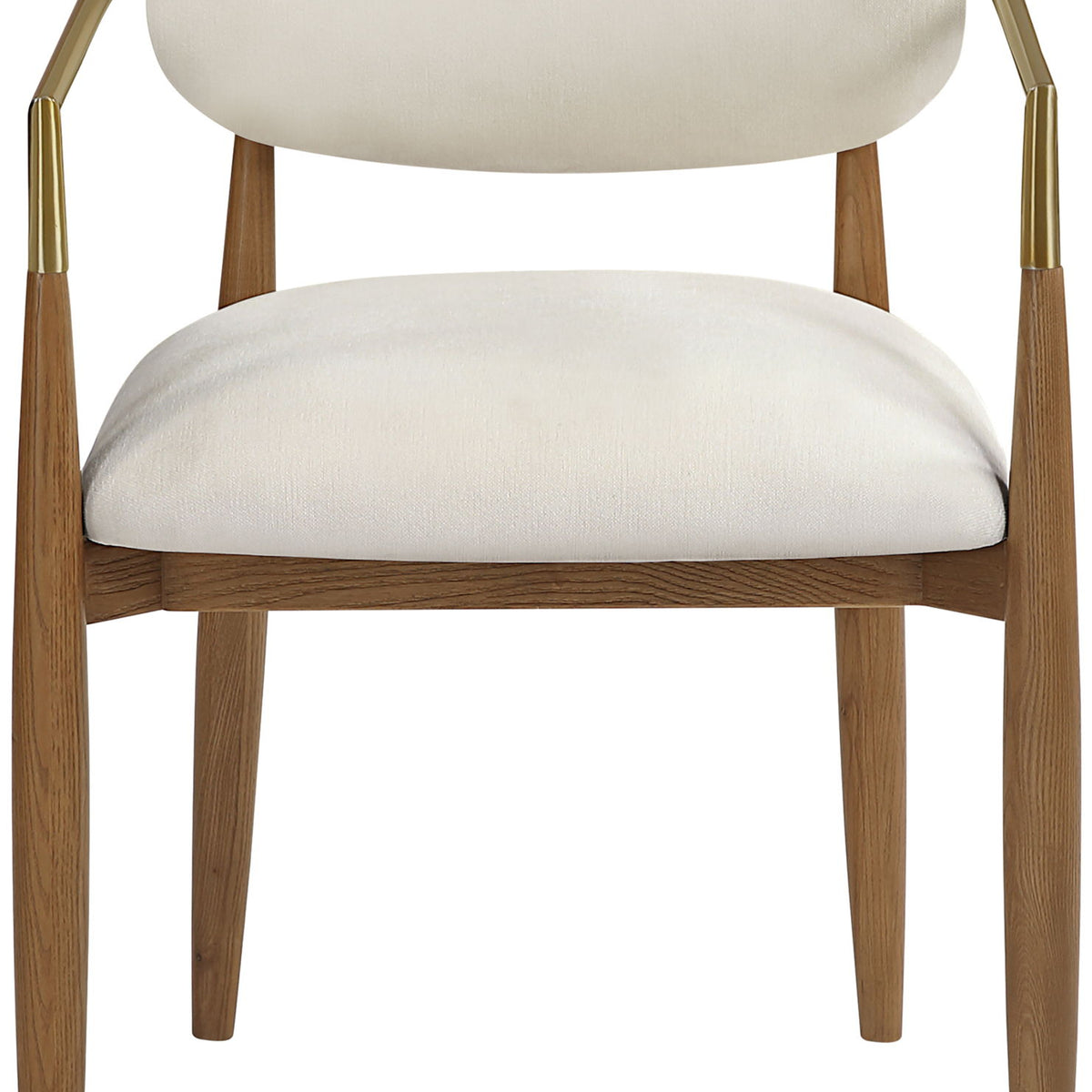 Riccio - Fabric Dining Arm Chair (Set of 2) - Walnut Frame