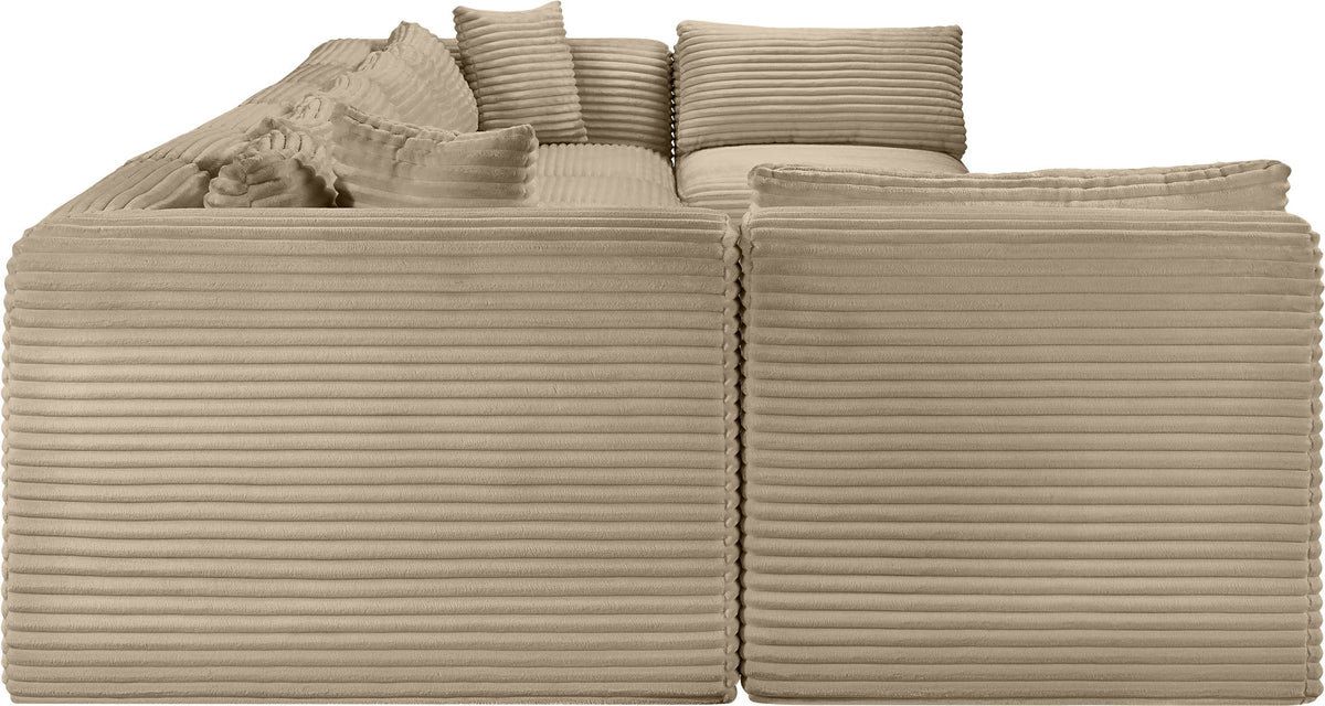 Shaggy - Fabric 8 Piece Modular U-Shaped Armless Sectional