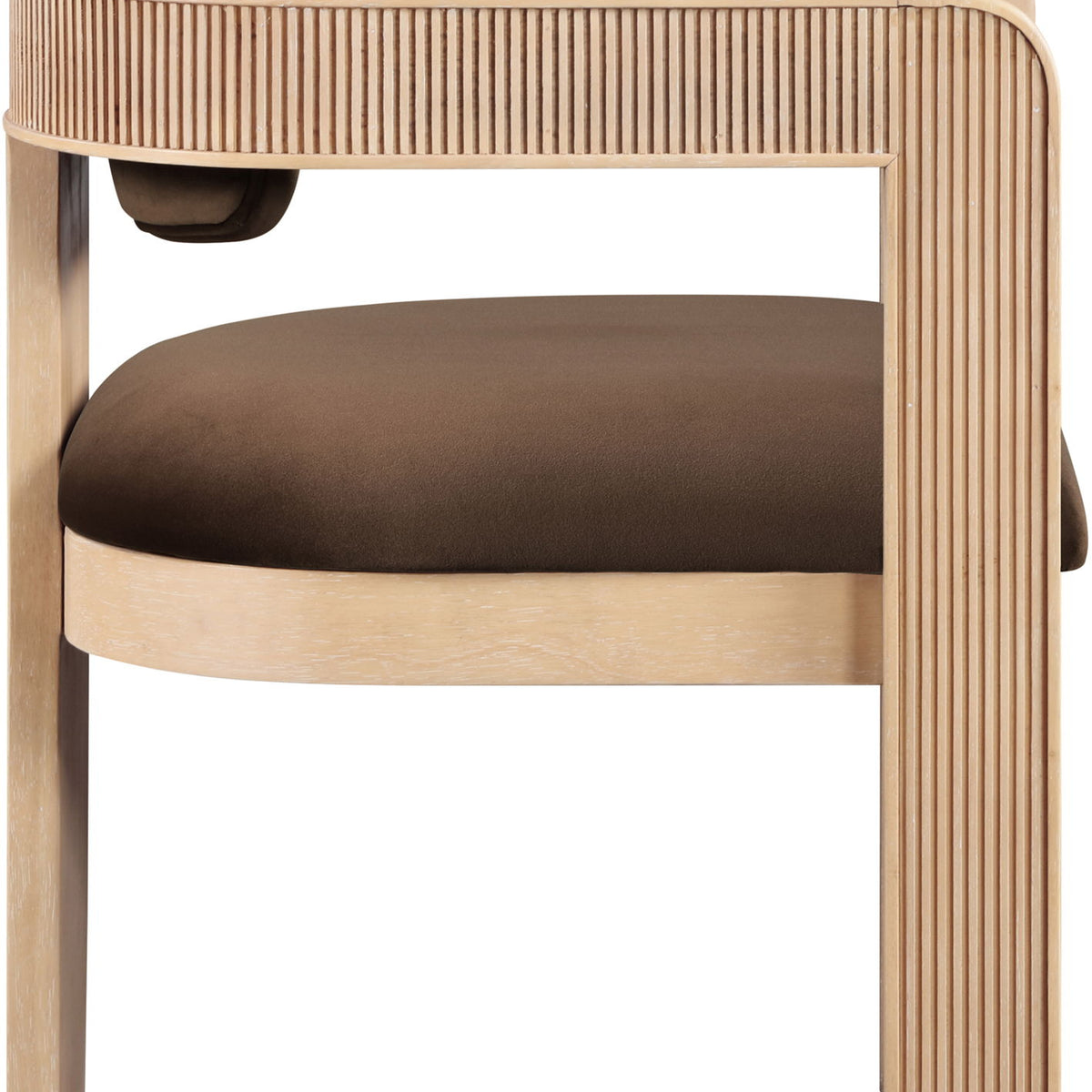 Sacha - Velvet Dining Chair With Natural Base (Set of 2)