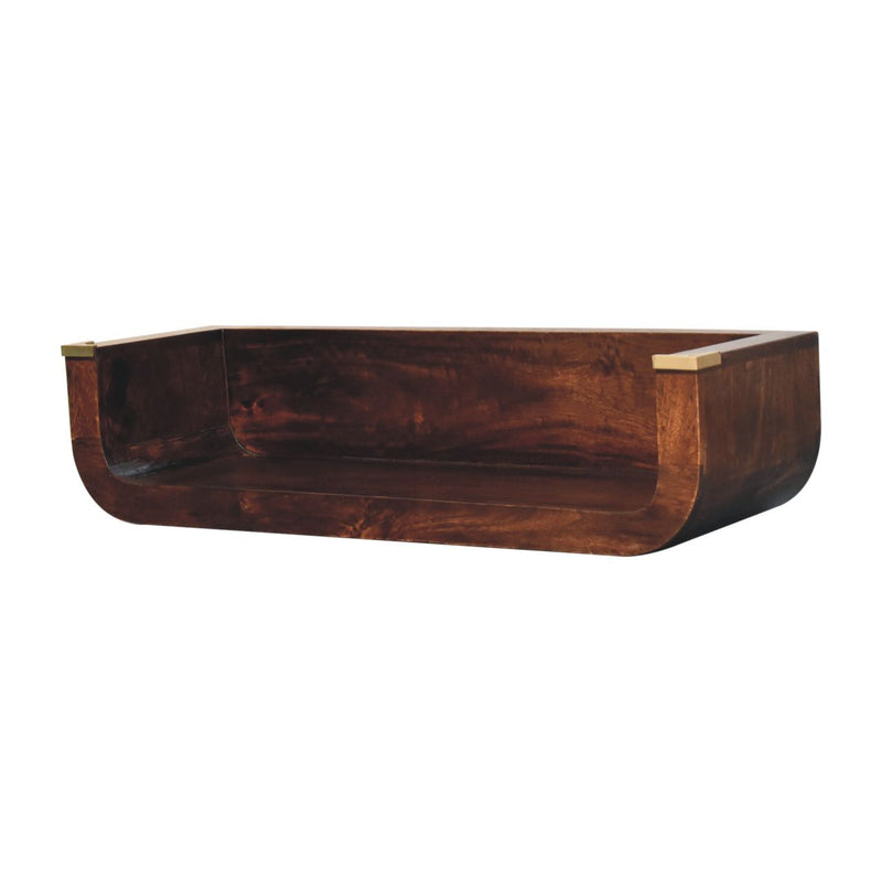 Indira - Floating Console Table - Walnut