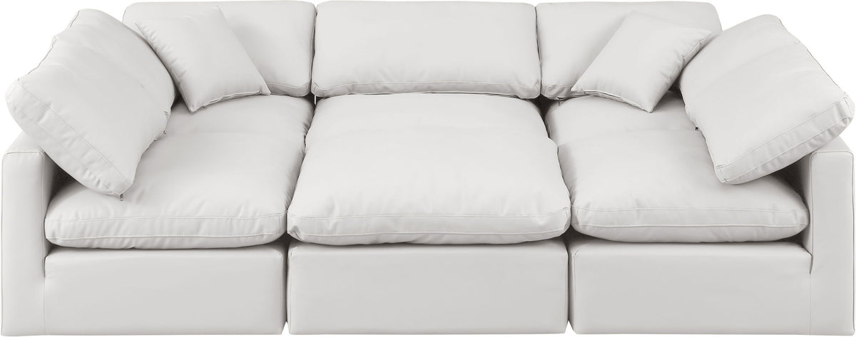 Indulge - Faux Leather 6 Piece Modular Sectional