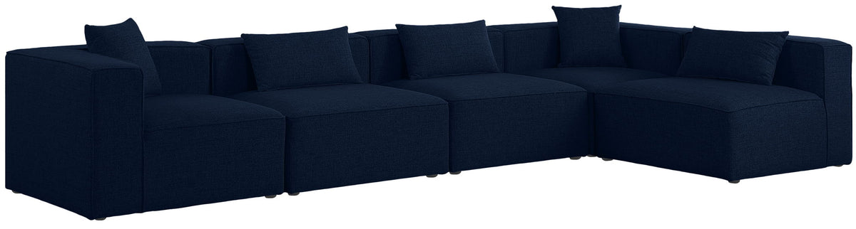 Cube - Linen 5 Piece Modular Sectional