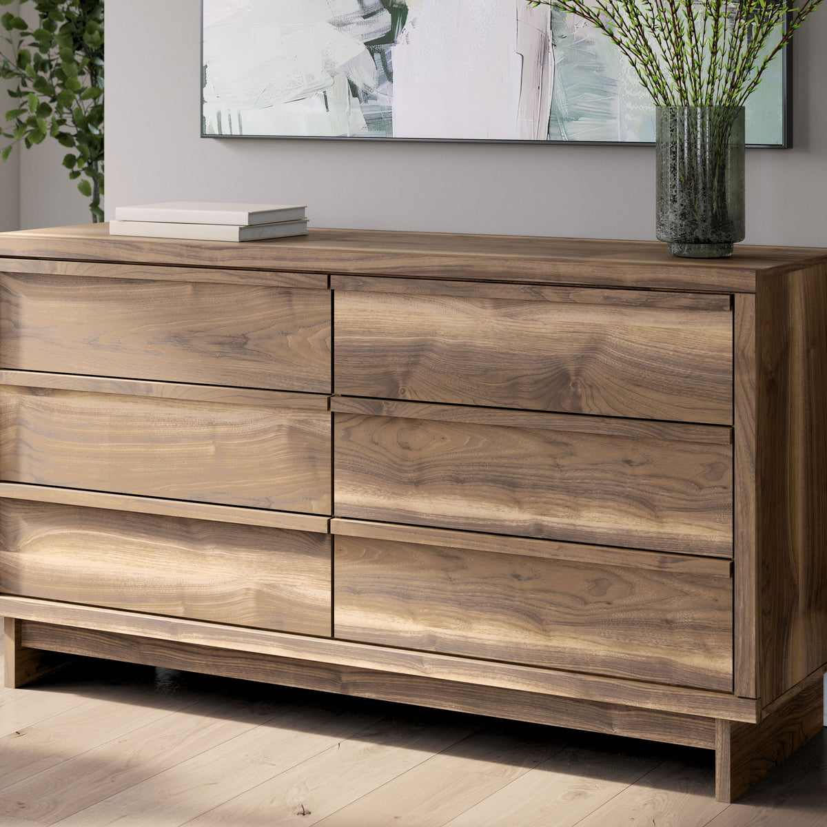 Chirason - Brown - Six Drawer Dresser