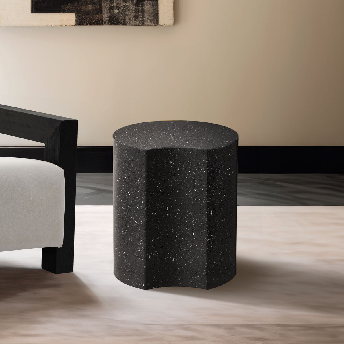 Dimple - End Table - Terazzo Finish