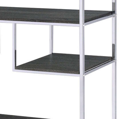 Vonara - Bookshelf - Chrome / Gray / Oak