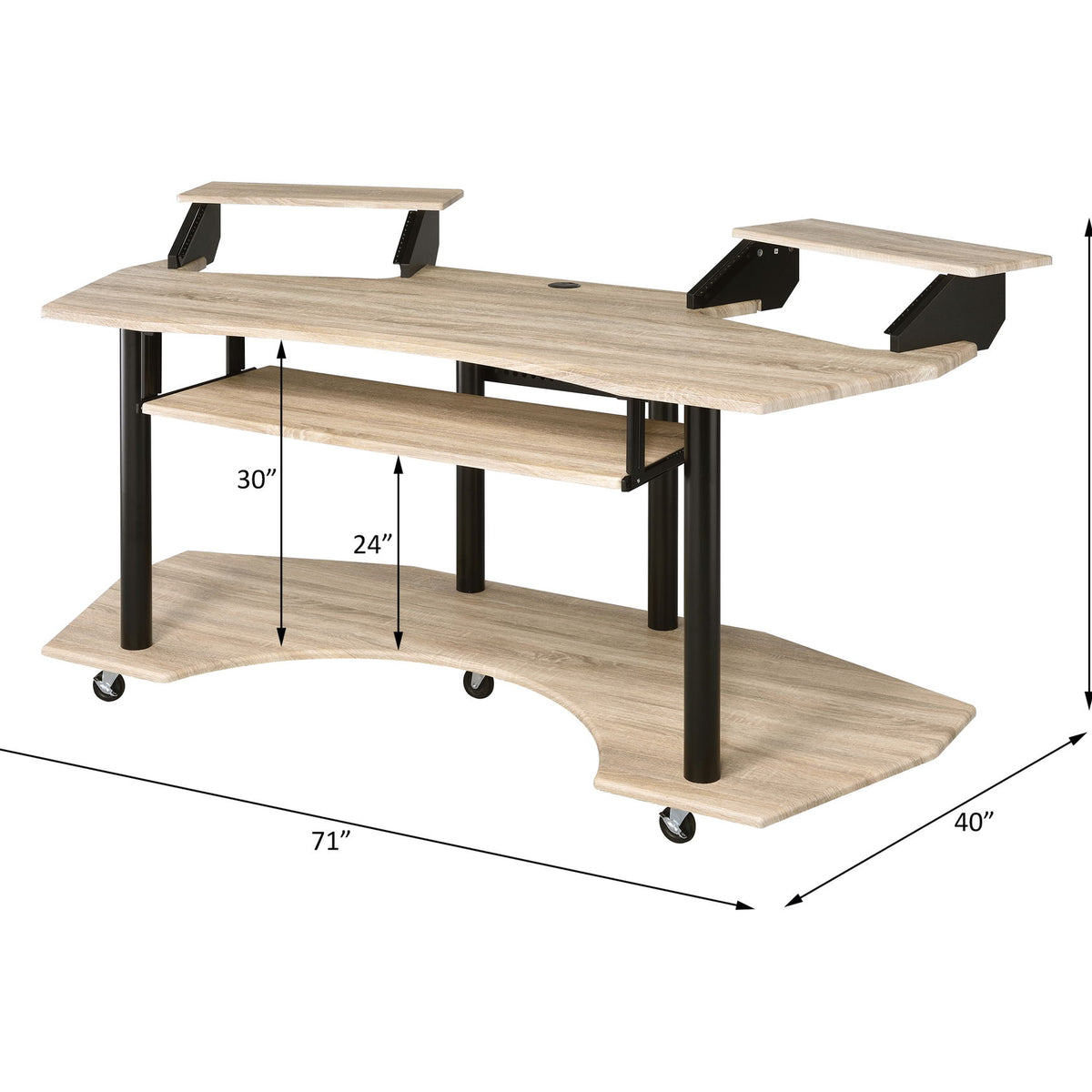 Eleazar - Music Recording Studio Desk - Wood