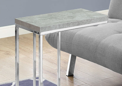 Accent Table, C - Shaped, Tempered Glass, Stylish Design Contemporary & Modern