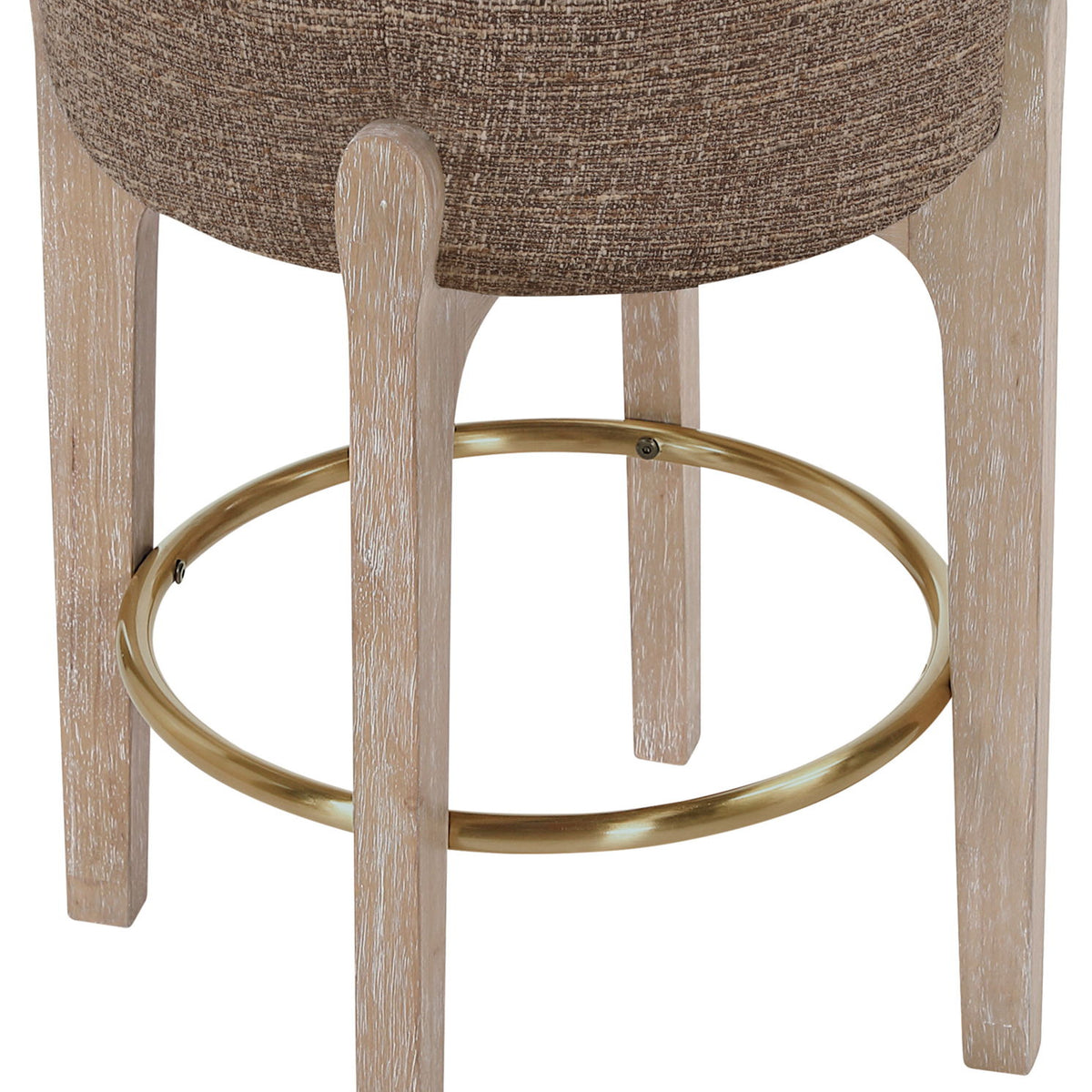 Torino - Backless Counter Stool With Brushed Natural Base (Set of 2)