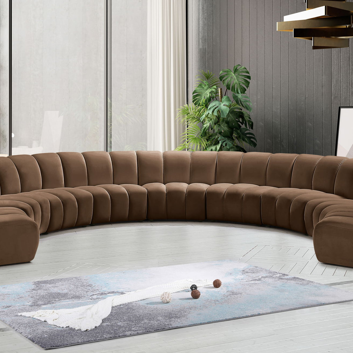 Infinity - 9 Piece Velvet Modular Sectional