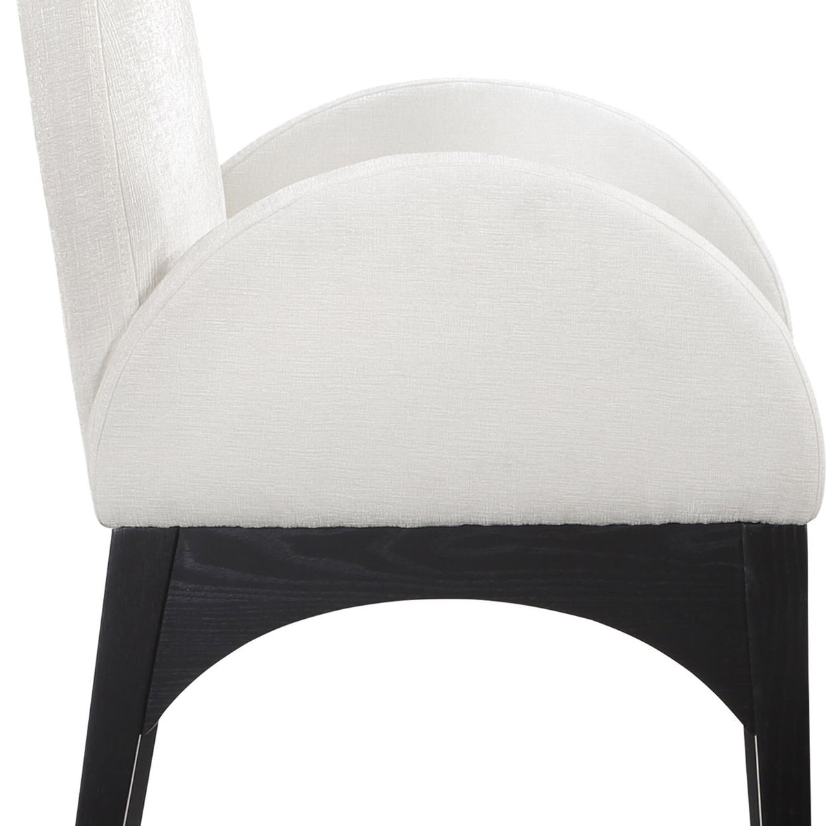 Waldorf - Chenille Dining Arm Chair With Black Legs