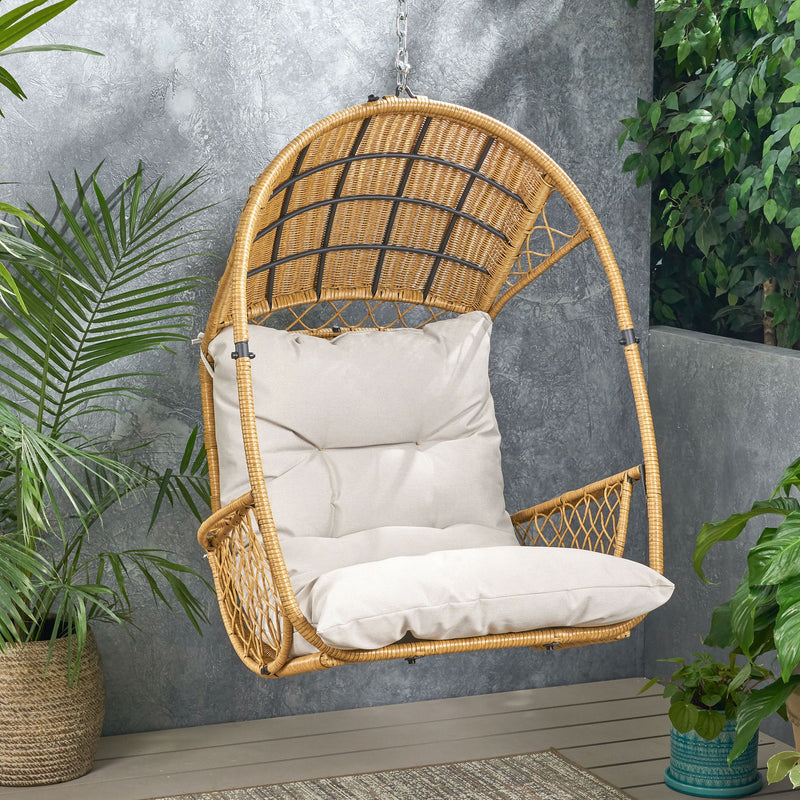 Malia - Wicker Hanging Chair With Cushion