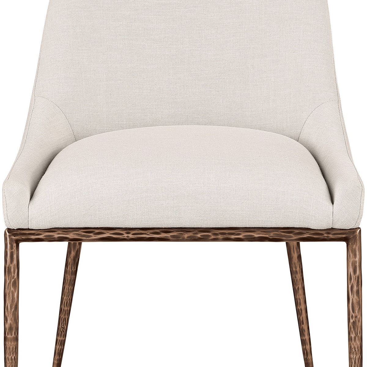 Ferro - Upholstered Dining Side Chair With Brushed Bronze Legs