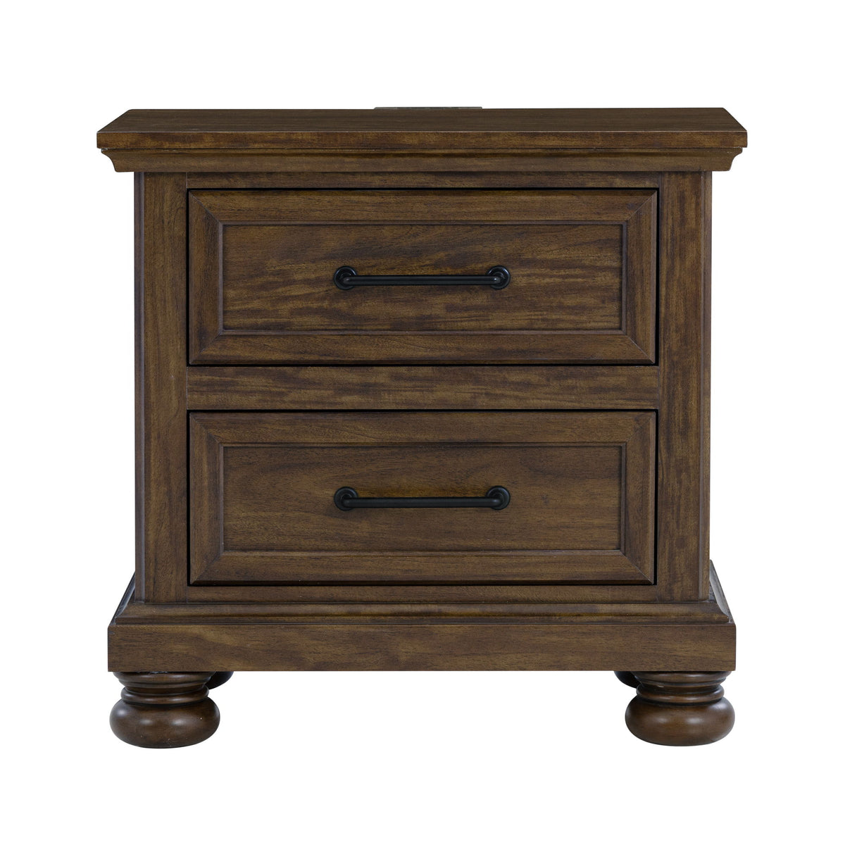 2 Drawer Nightstand With USB Charging Station