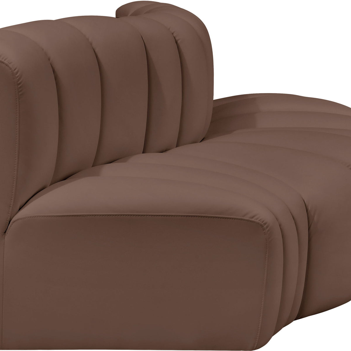 Arc - Faux Leather 3 Piece Modular Sofa