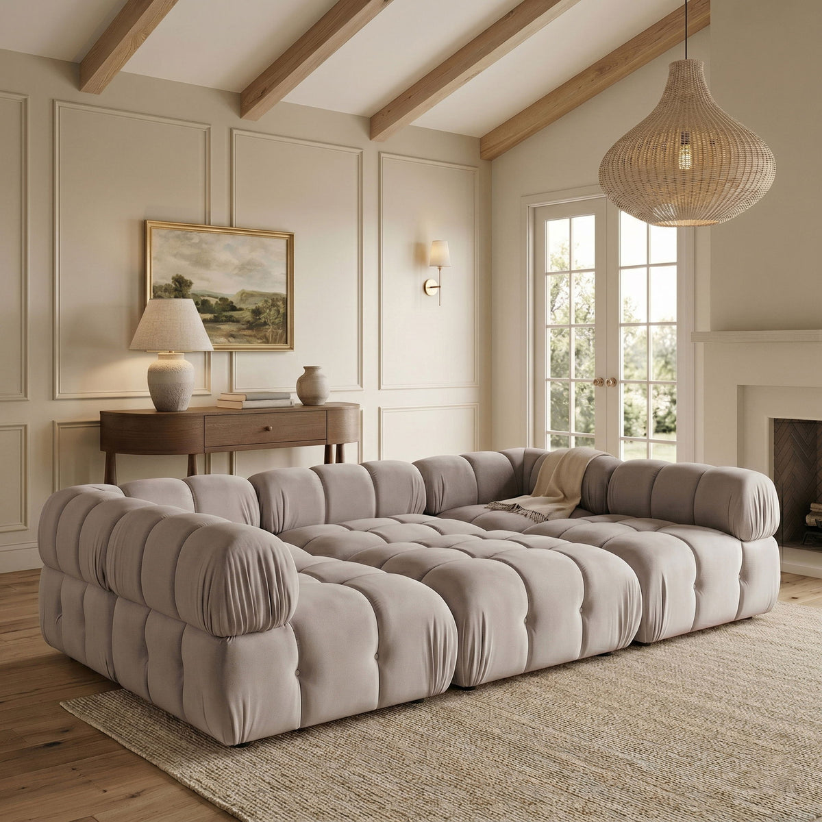 Orin - Velvet 6 Piece Modular Sectional