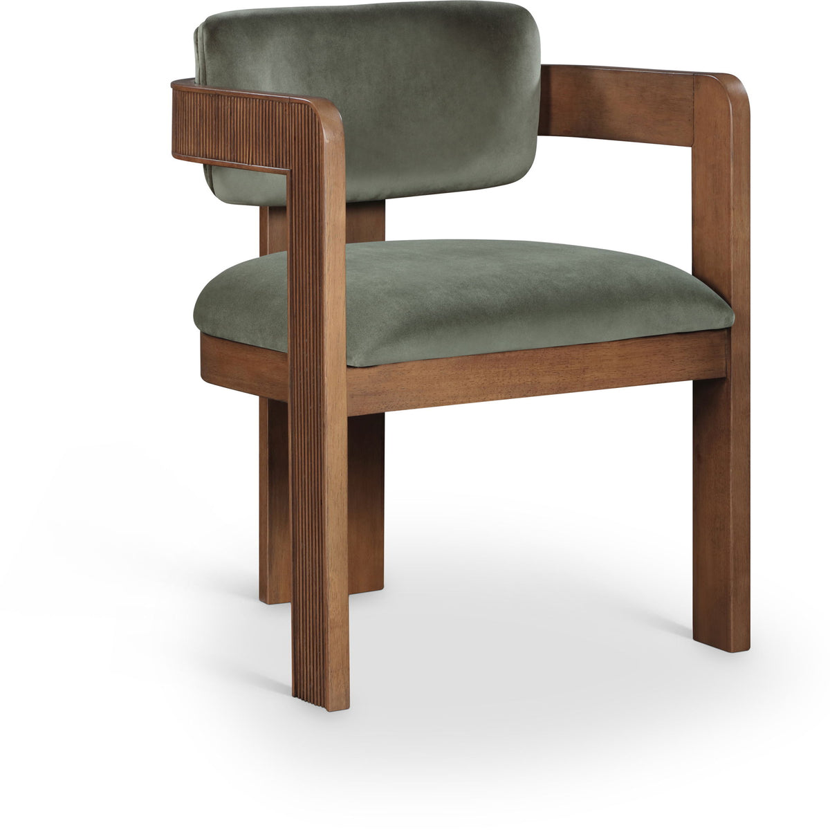Sacha - Velvet Dining Chair With Brown Base (Set of 2)