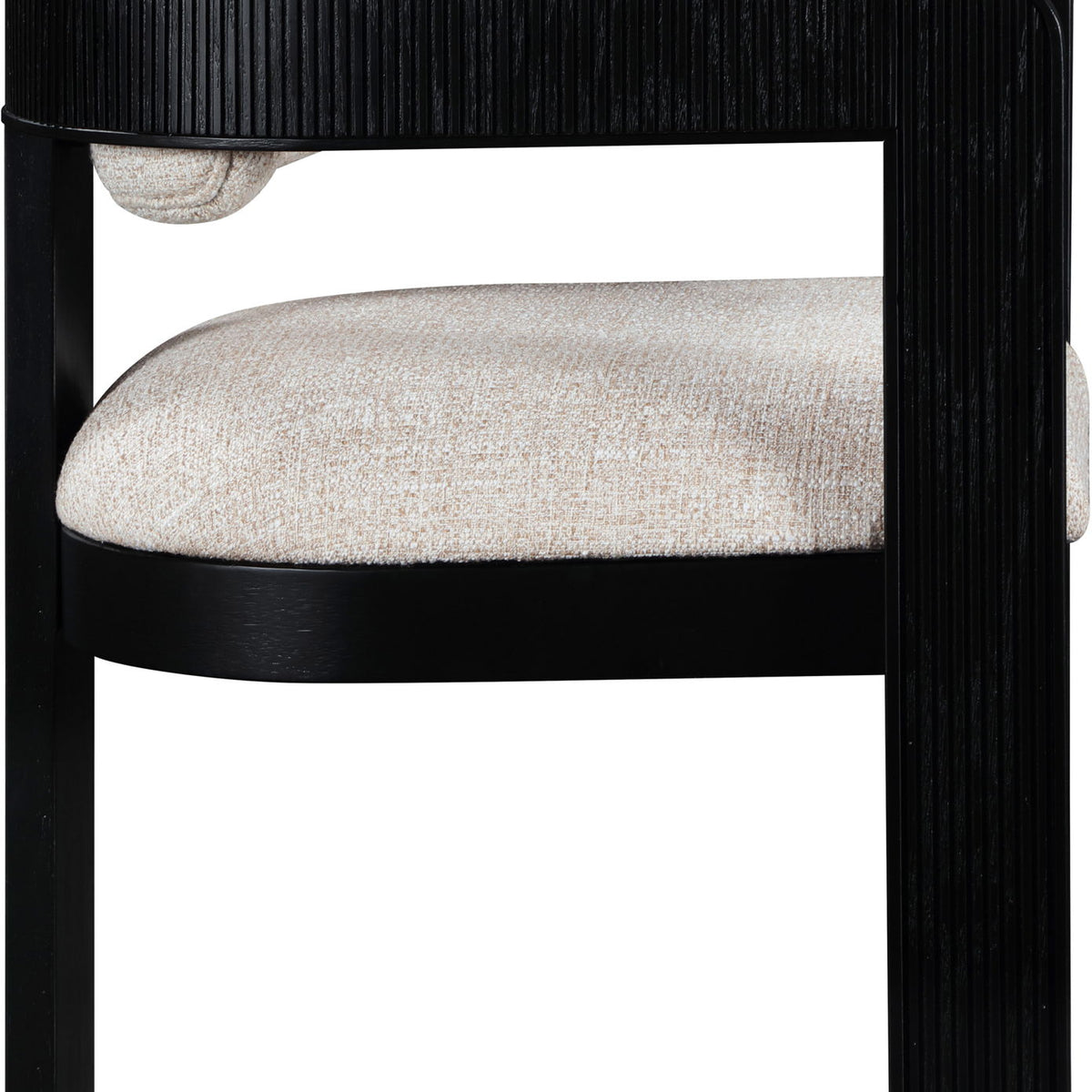Sacha - Linen Dining Chair With Black Base (Set of 2)