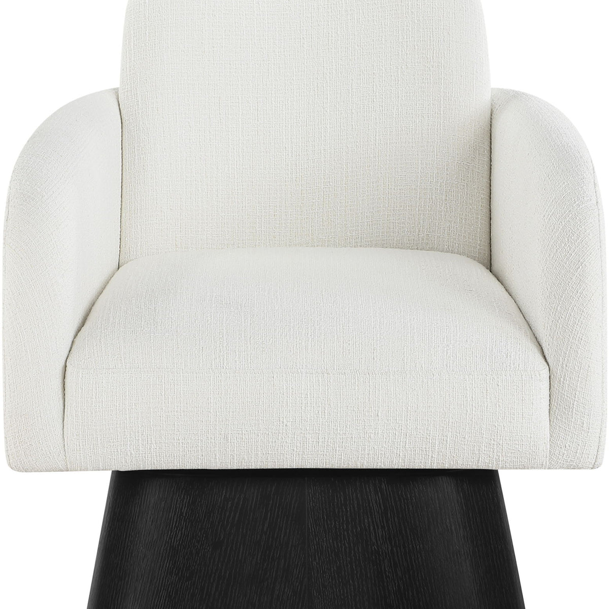 Marlowe - Linen Textured Fabric Upholstered Swivel Accent Chair - Stained Black
