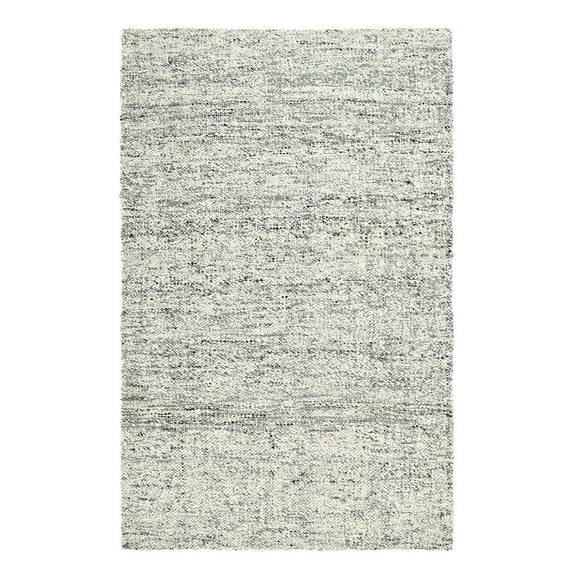 Flatweave area rug in medium light gray with speckled surface and tight weave