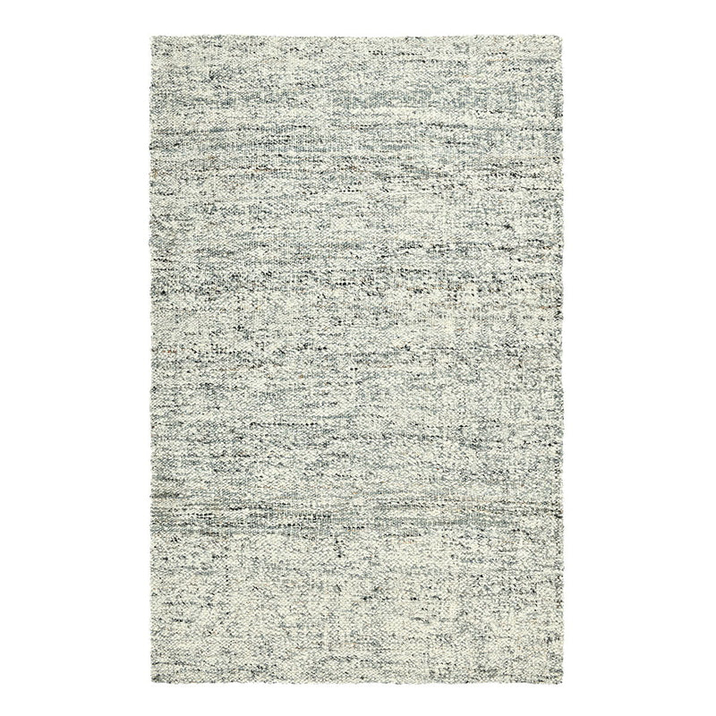 Flatweave area rug in medium light gray with speckled surface and tight weave