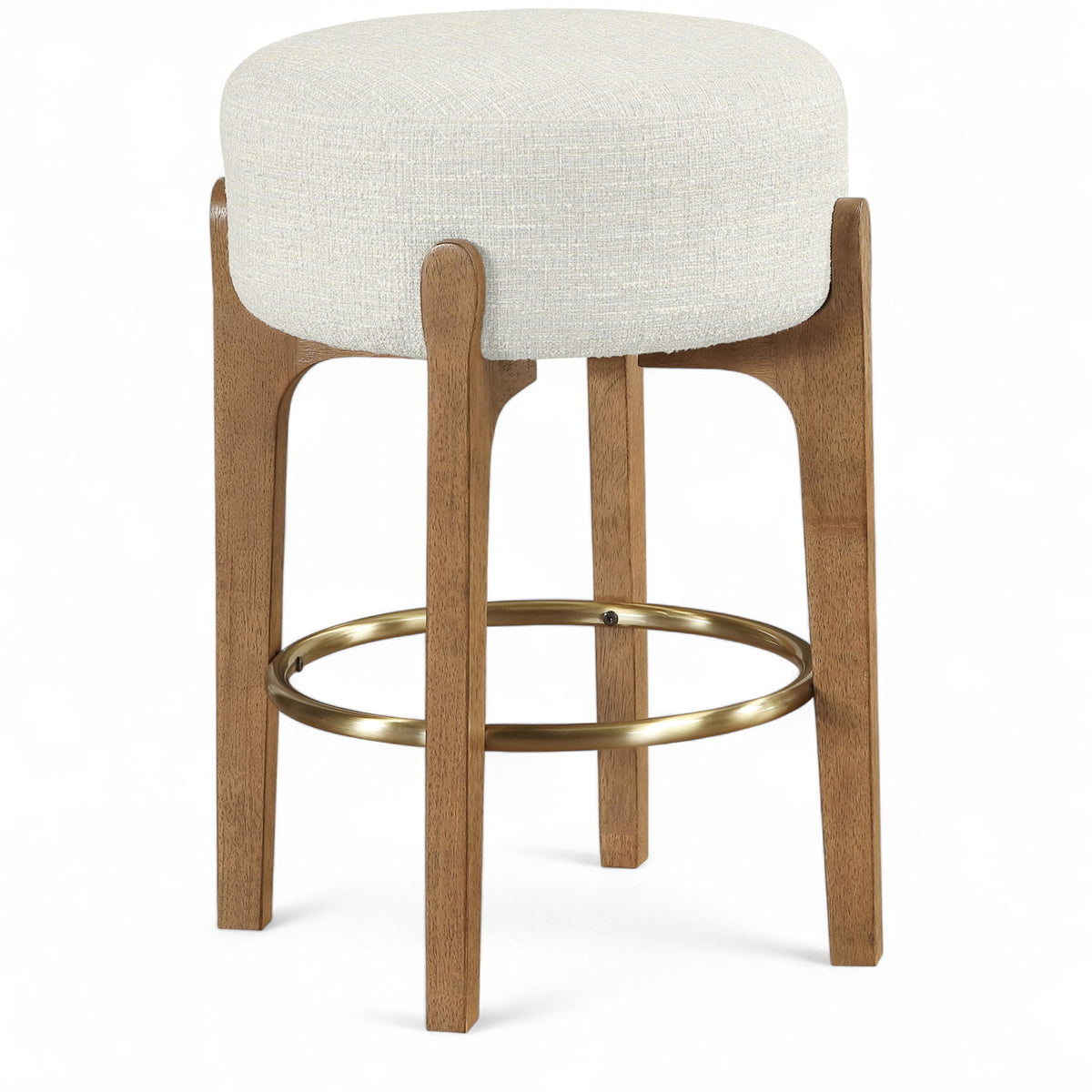 Torino - Backless Counter Stool With Brushed Brown Base (Set of 2)