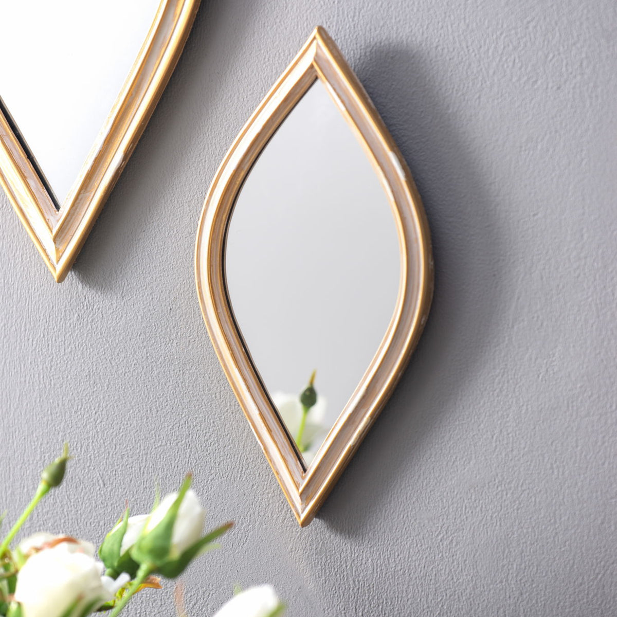 Small Decorative Mirror For Wall Decor, 2 Pieces Wall Accent