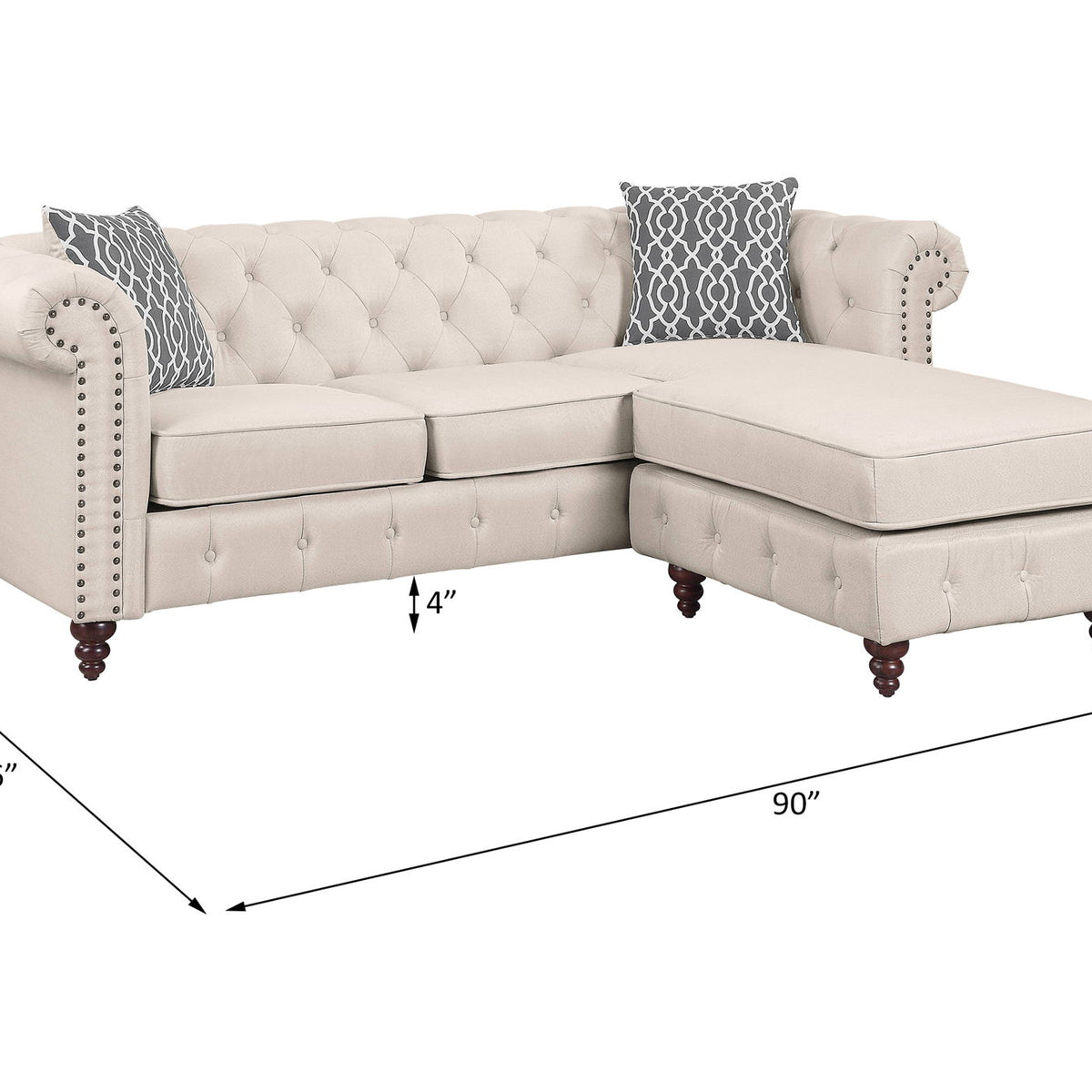 Waldina - Reversible Sectional Sofa