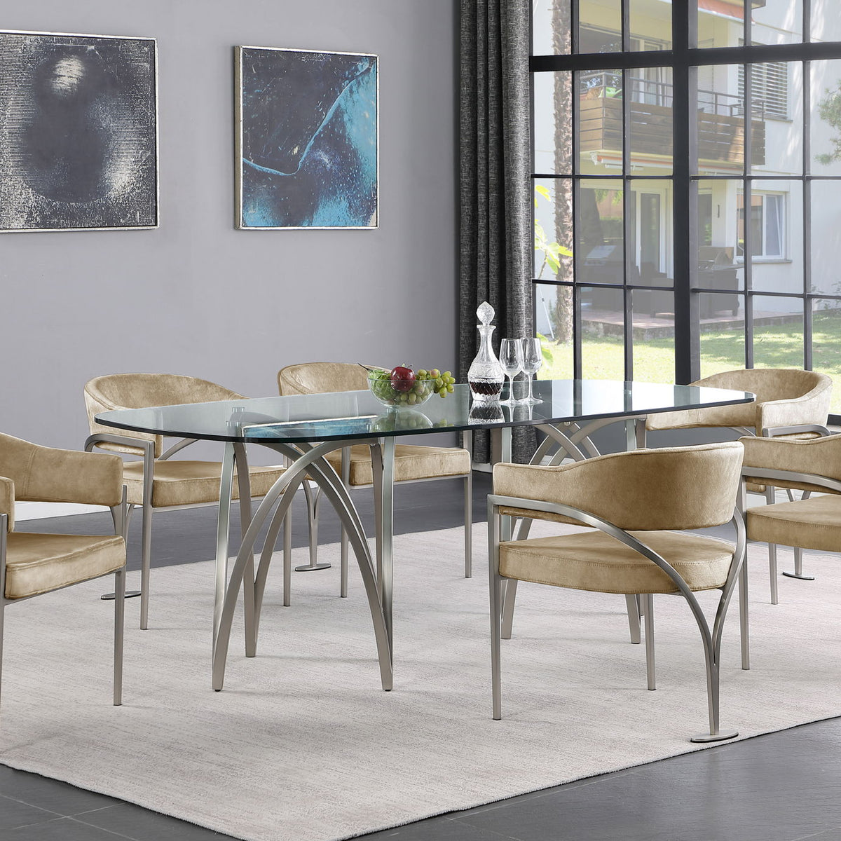 Madelyn - Dining Chair (Set of 2) - Brushed Chrome