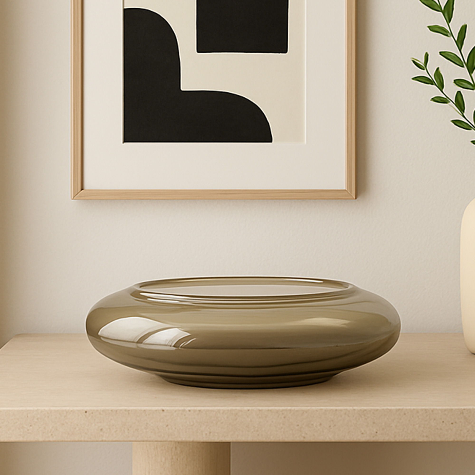 Polene - Glass Bowl Large - Smoky Brown