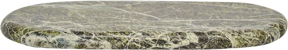 Genuine marble tray, round green marble top with white vein detail
