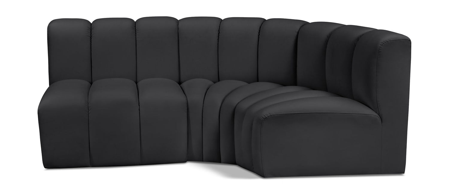 Arc - Faux Leather 3 Piece Sofa