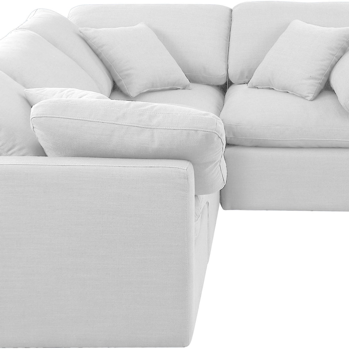 Indulge - Linen 4 Piece Modular Corner Sectional - White