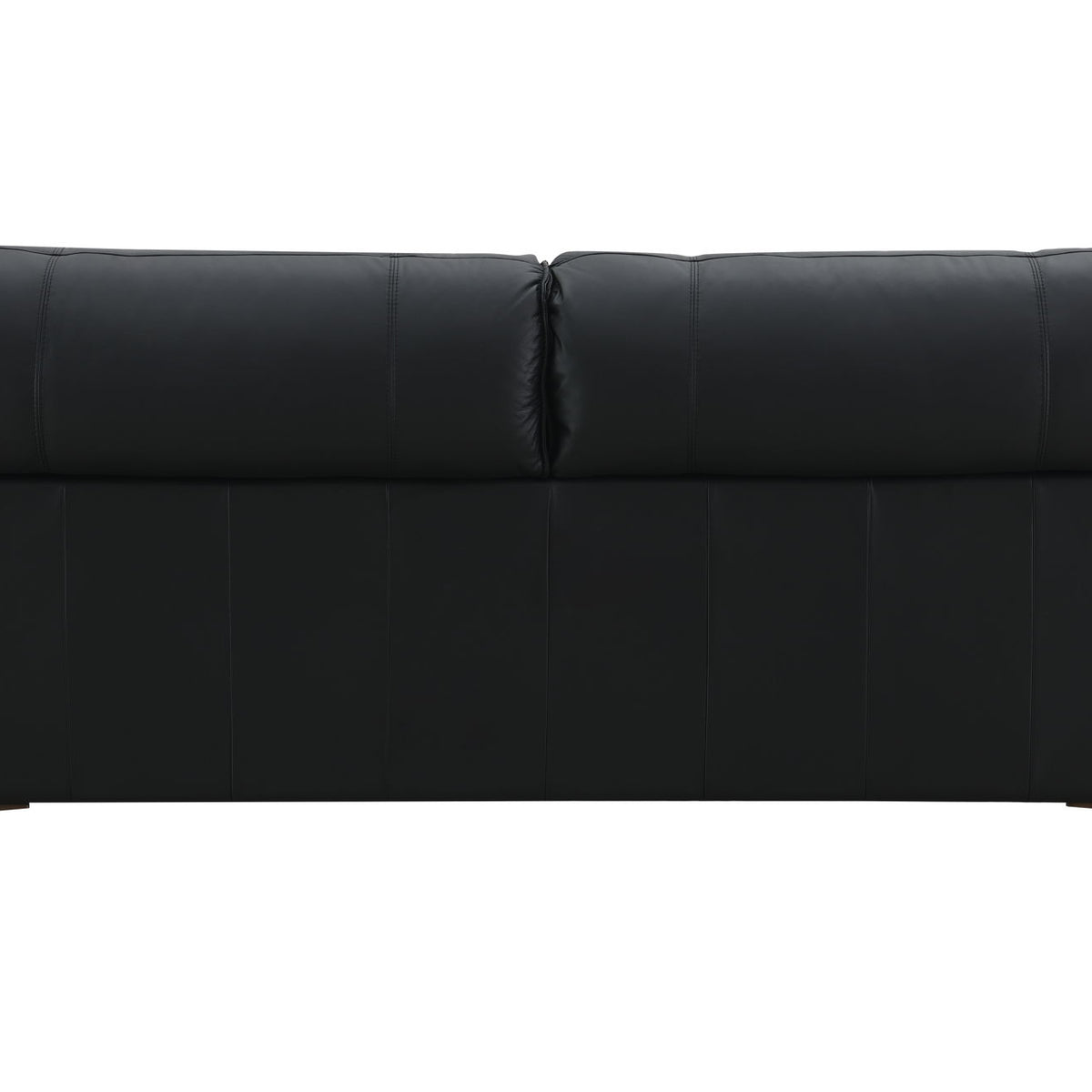 Eilene - Top Grain Leather Loveseat - Black