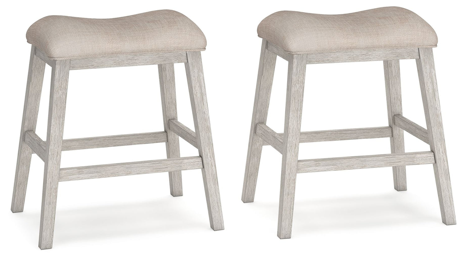 Skempton - Upholstered Stool (Set of 2) - White