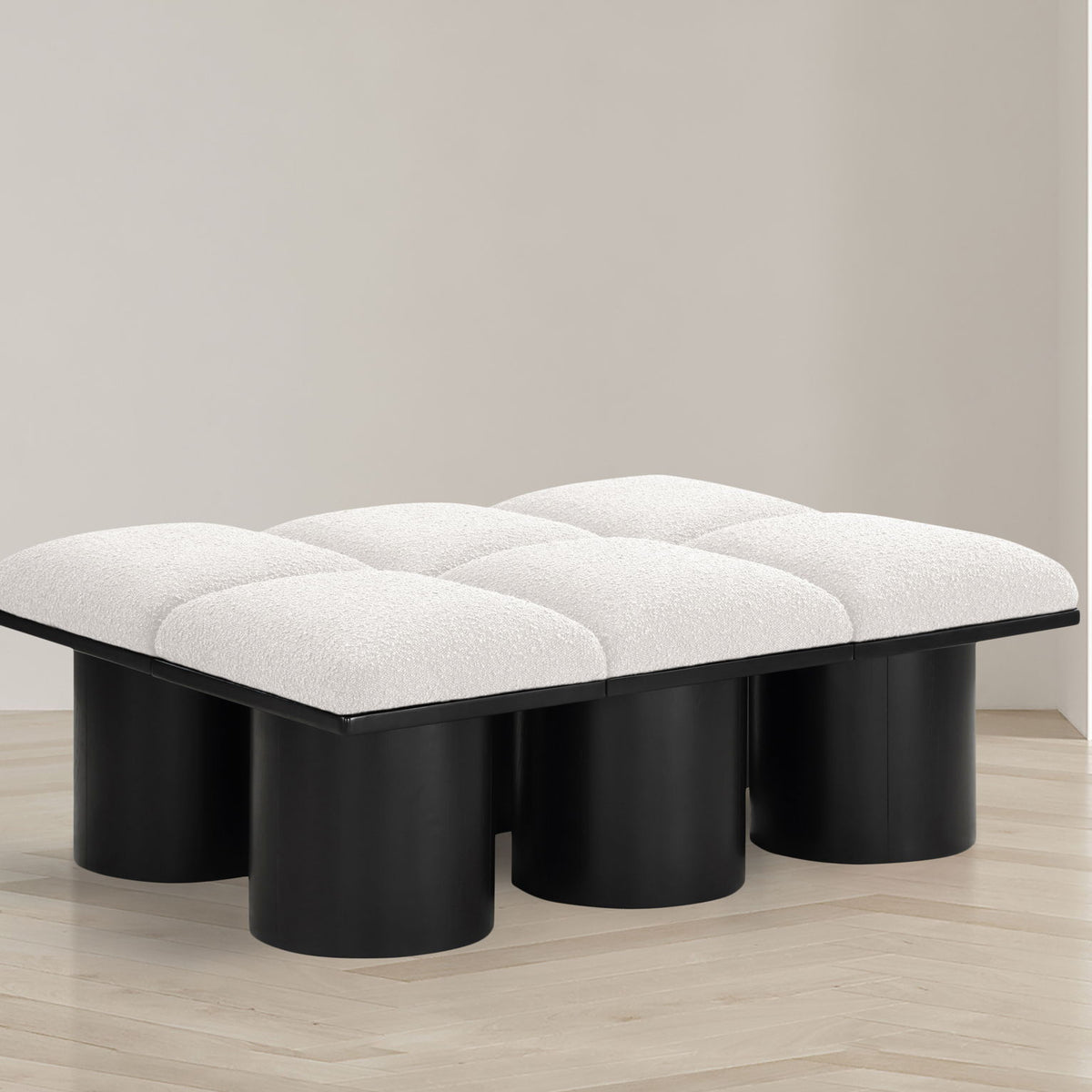 Pavilion - 6 Piece Modular Bench With Black Base