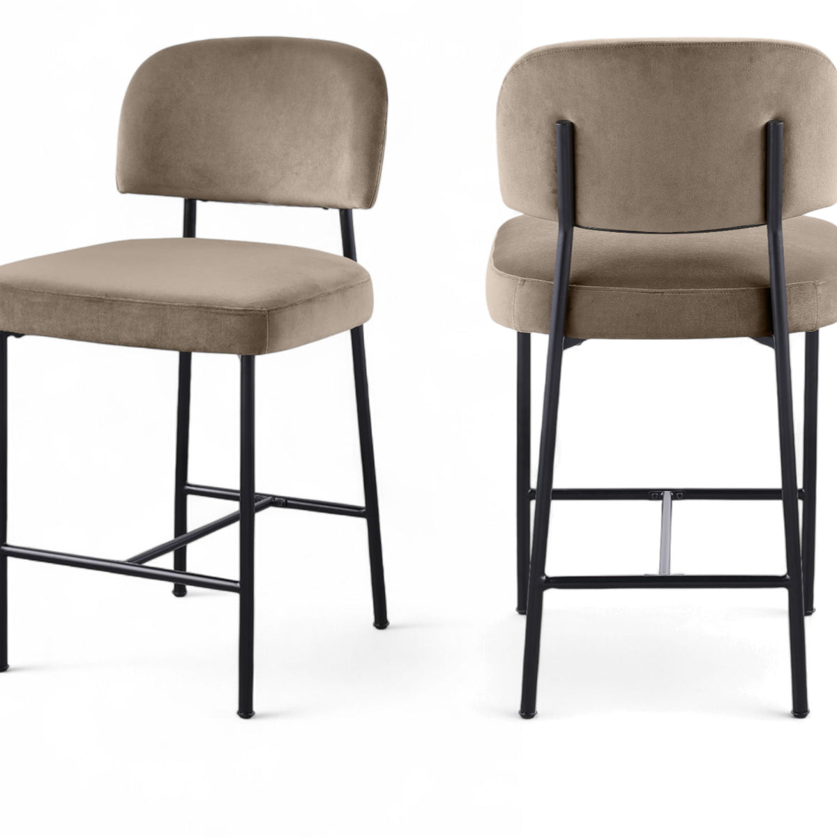 Zarelle - Performance Fabric Upholstered Counter Stool (Set of 2)