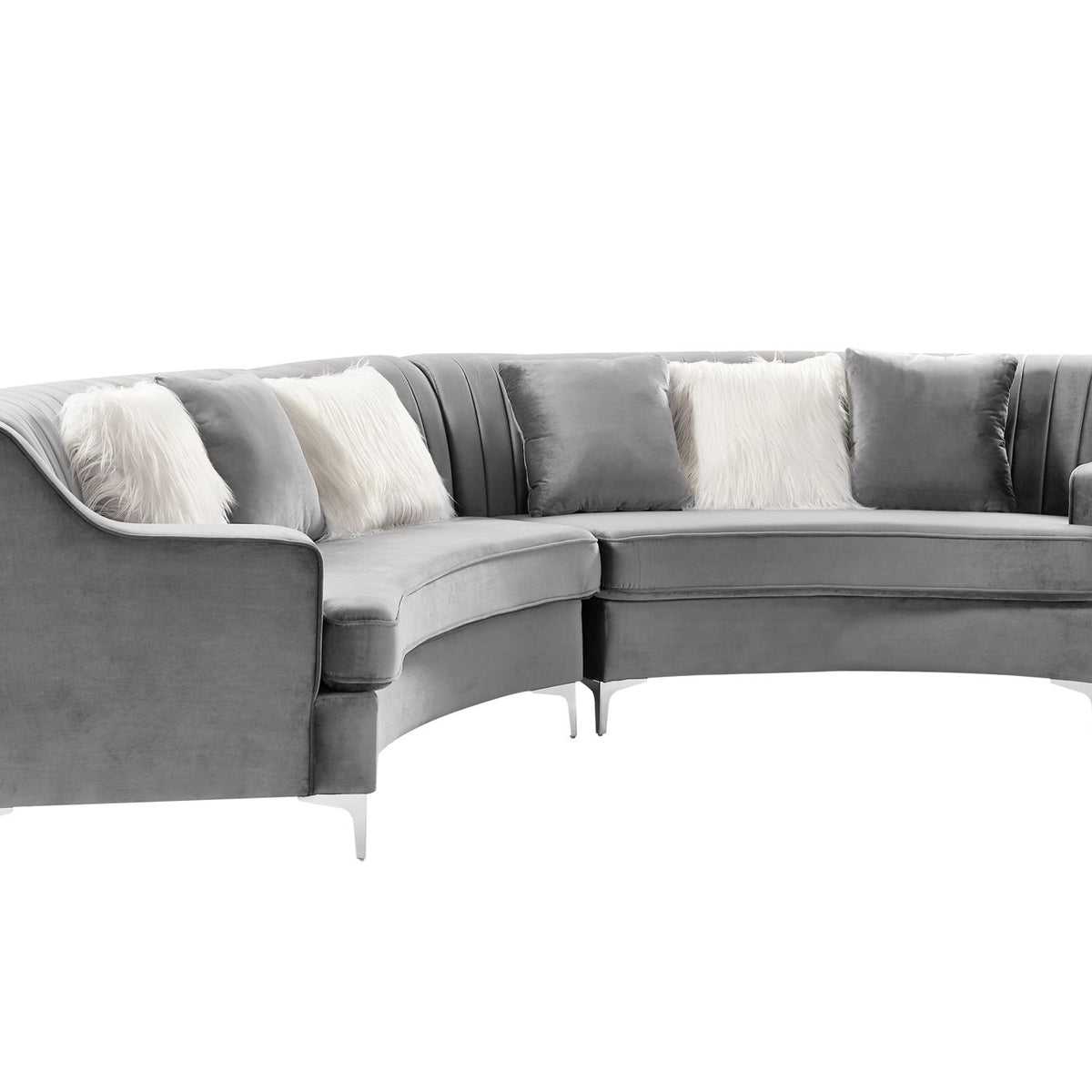 Velvet Curved Sofa