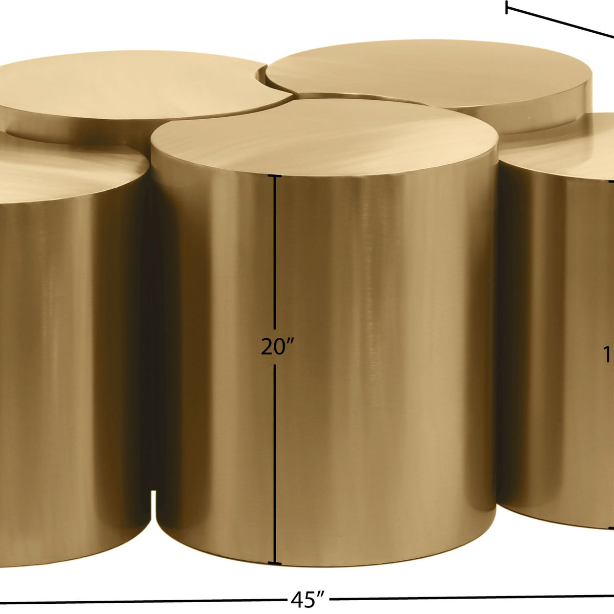 Dimple - 20" 5 Piece Modular Coffee Table