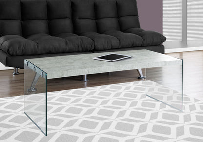 Coffee Table Rectangular For Living Room Clear Tempered Glass