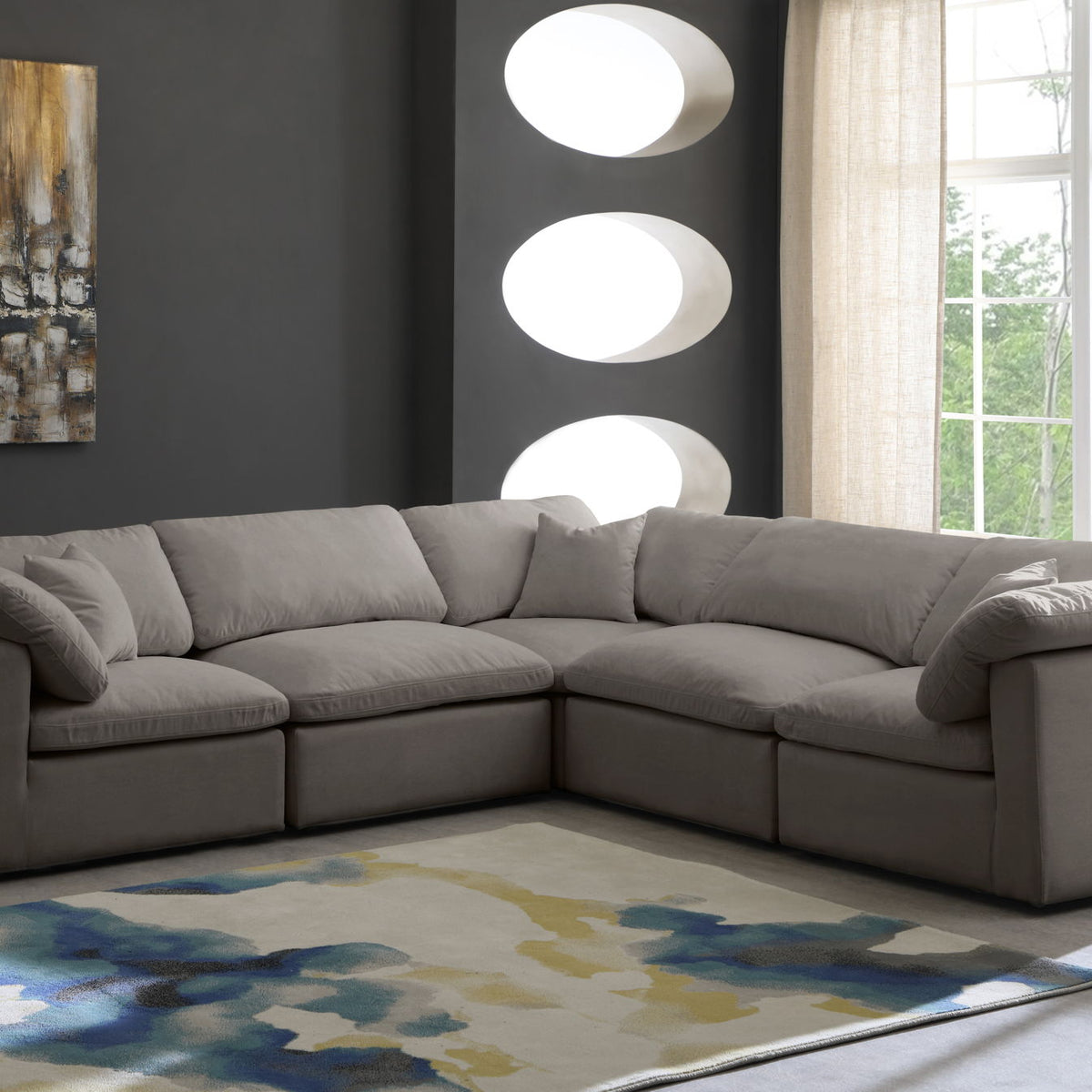 Plush - 5 Piece Modular Sectional