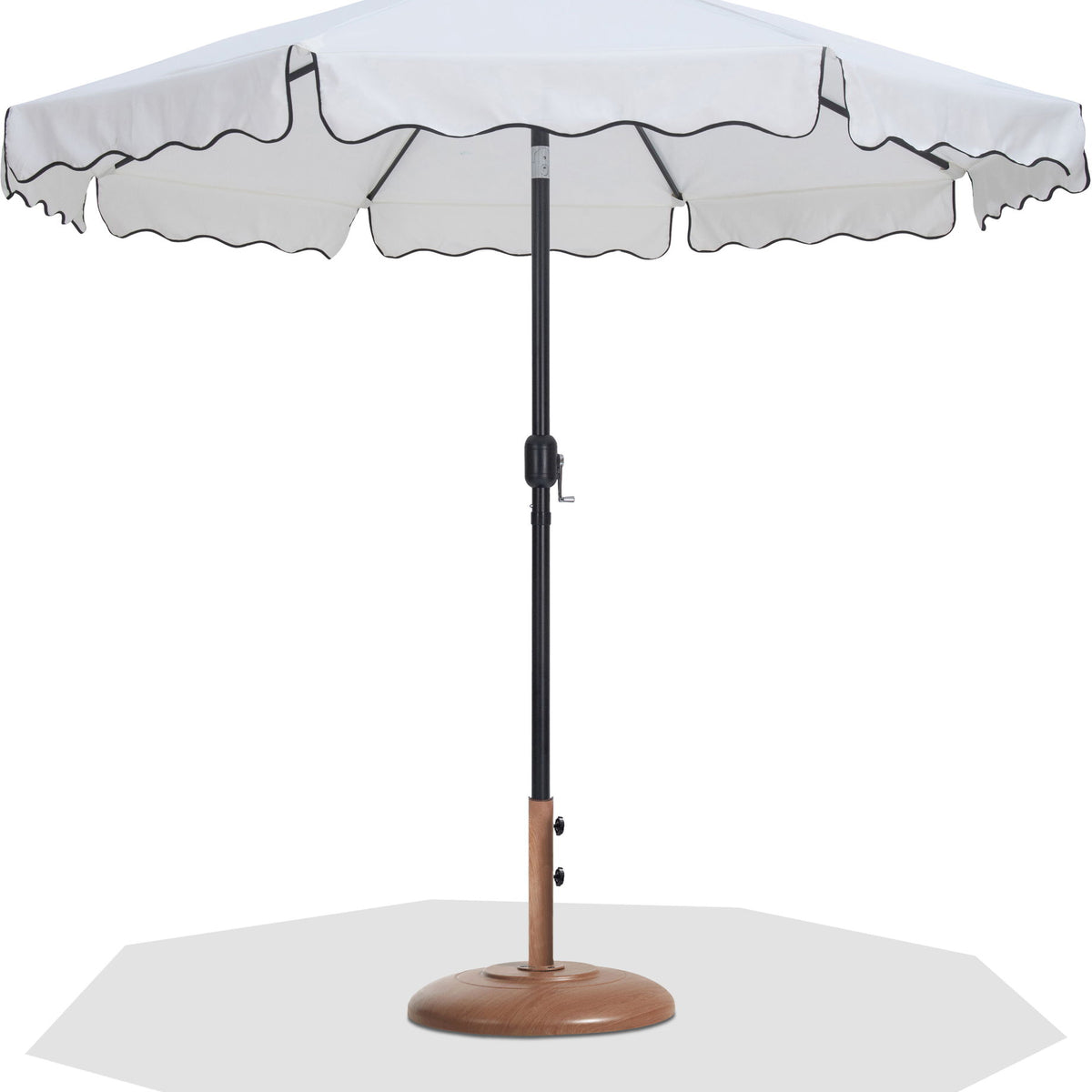 Amalfi - Patio Umbrella - Light Brown Base / Black Pole